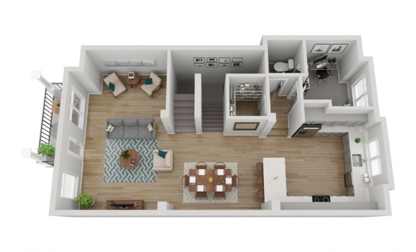 The Sentinel - 4 bedroom floorplan layout with 3.5 bathrooms and 2061 - 2161 square feet