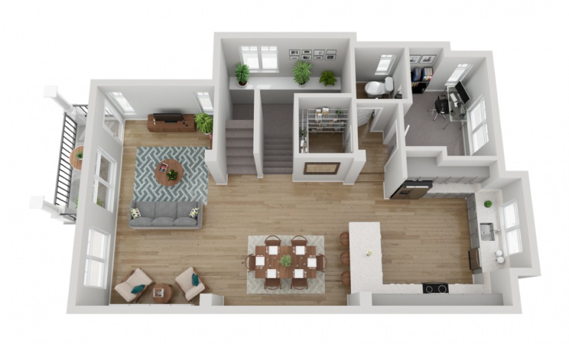 The Glacier - 4 bedroom floorplan layout with 3.5 bathrooms and 2133 - 2187 square feet