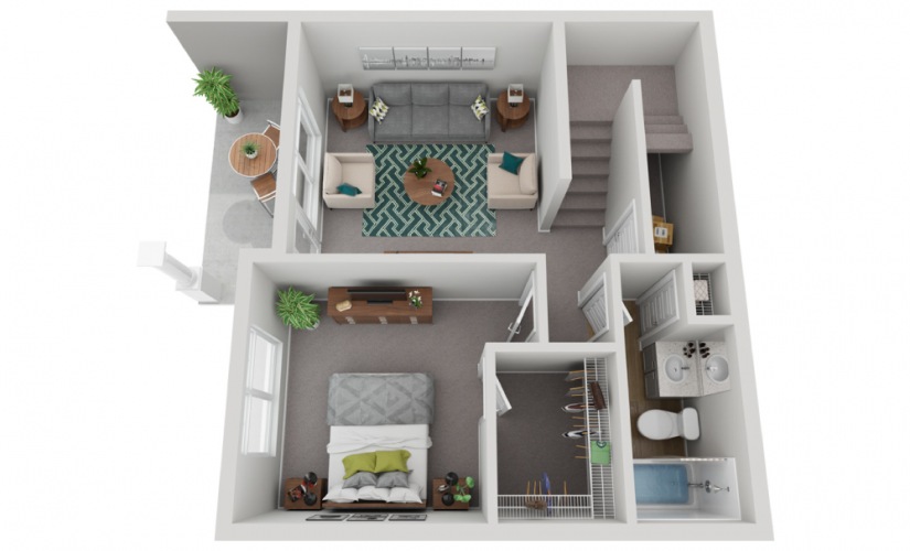 The Rainier - 4 bedroom floorplan layout with 3.5 bathrooms and 2133 - 2330 square feet